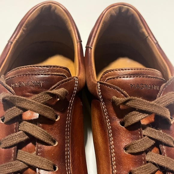 Magnanni - Cognac - Leather Sneakers - Mens 10 - Picture 3 of 9